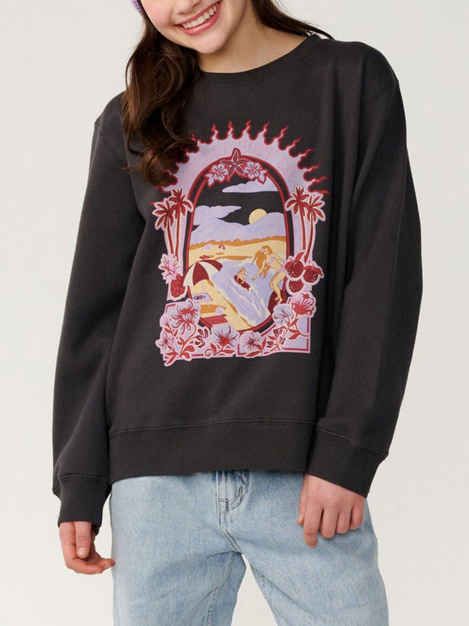 Rip Curl Costa Del Sol Crewneck Sweatshirt Fall 2026 | WASHED BLACK (8264)