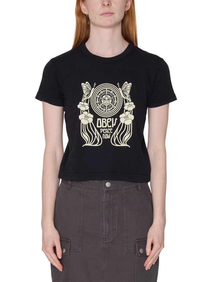 Obey Peace Now Butterfly Kaia T-Shirt Summer 2026 | DIGITAL BLACK (DIB)
