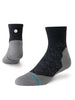 Stance Run Powder Split Light Quarter Black Socks