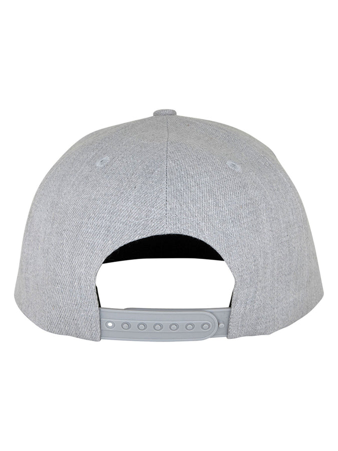 Santa Cruz Label Snapback Hat | HEATHER GREY/WHITE/SILVER