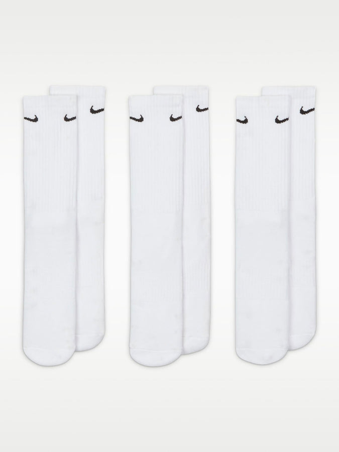 Nike Golf Everyday Cushioned 3-Pack Crew Socks | WHITE/BLACK (100)