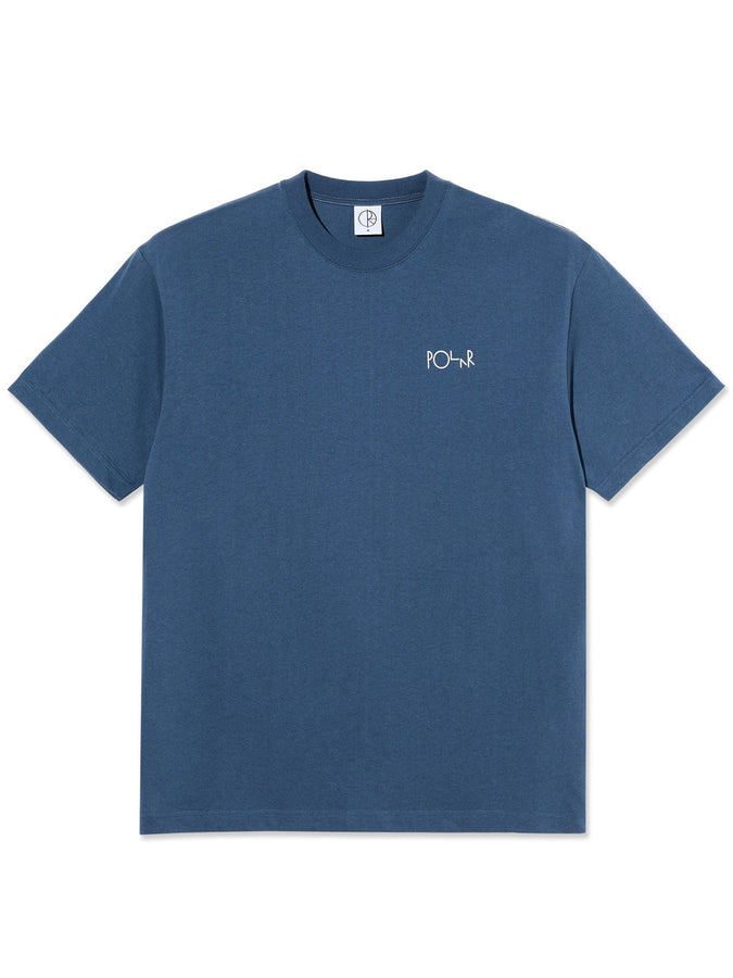 Polar Skate Co Contrast Stroke Logo T-Shirt Spring 2026 | GREY BLUE