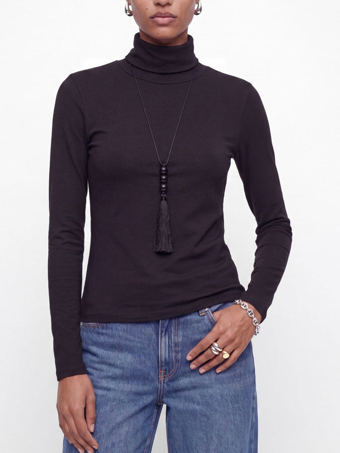 Jjxx Star High Neck Long Sleeve T-Shirt Fall 2026 | BLACK