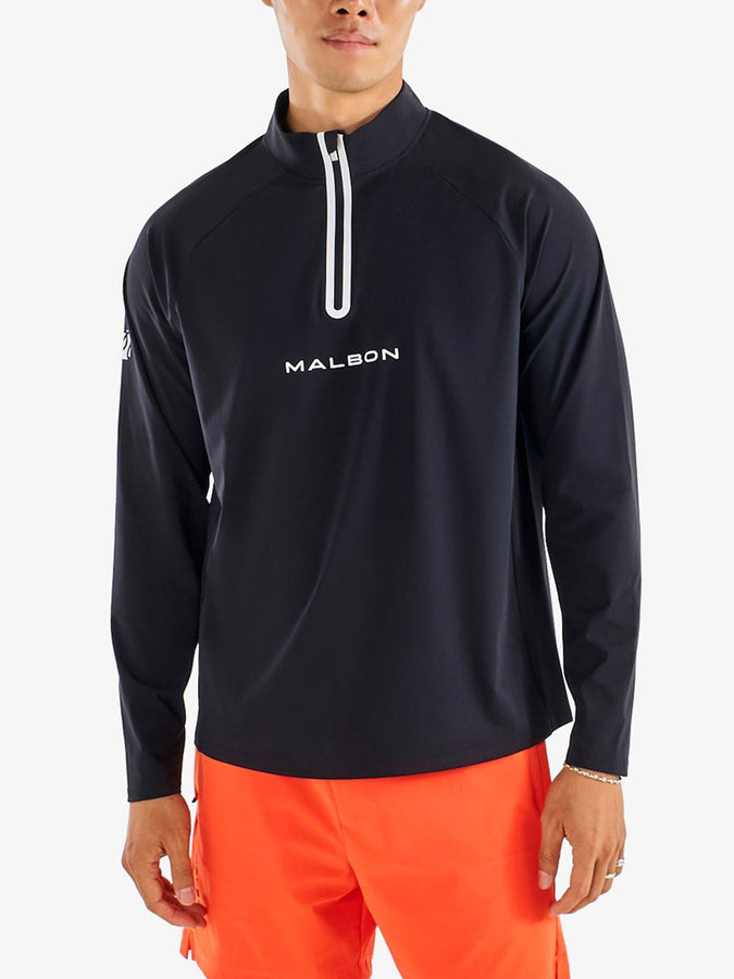 Malbon Perfomance Raglan 1/4 Zip Sweater Spring 2026 | BLACK
