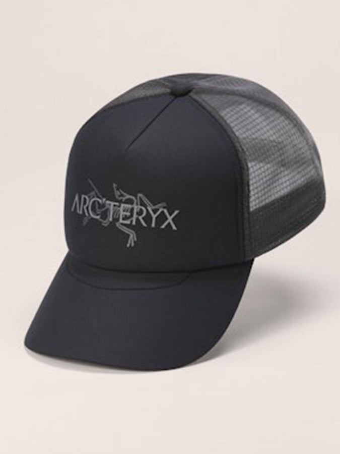 Arcteryx Bird Word Trucker Hat | BLACK/CLOUD