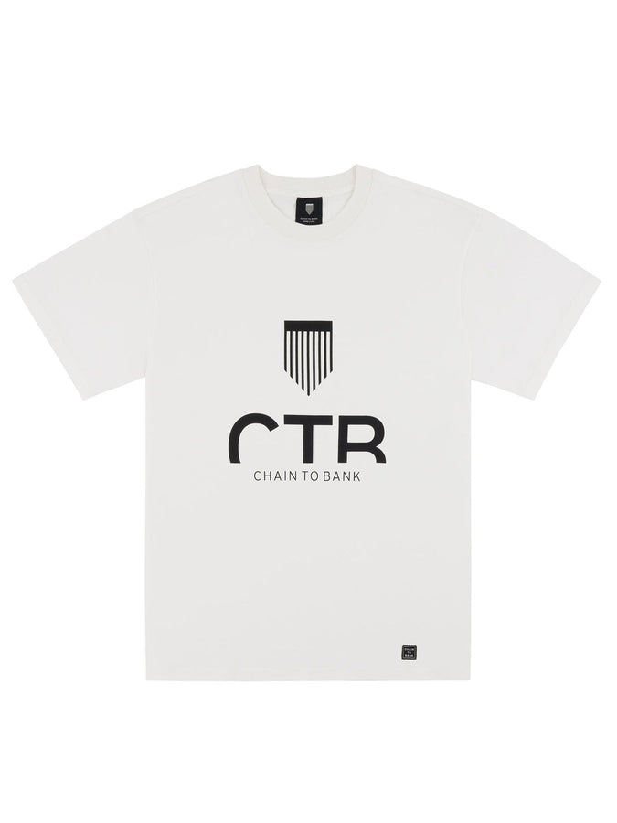 Chain To Bank Ctb Shield T-Shirt Fall 2026 | WHITE