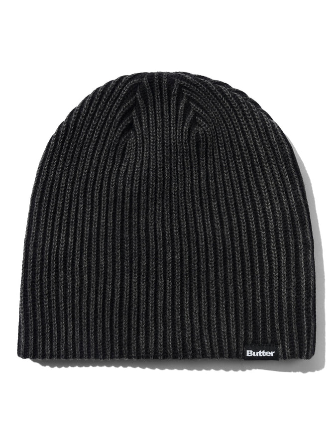 Butter Goods Ribbed Skully Beanie | WASHED BLACK