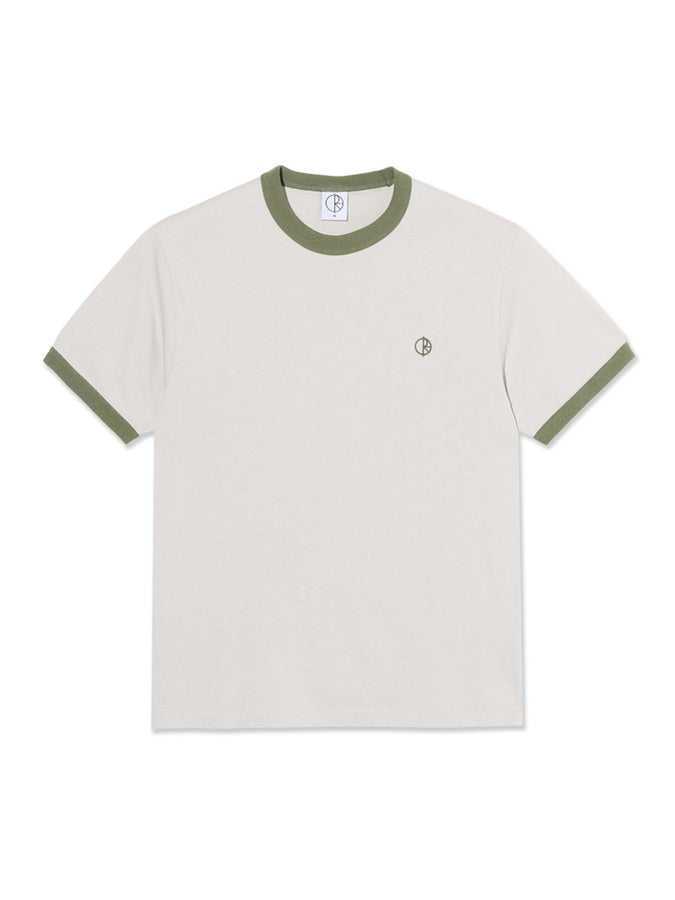 Polar Skate Co Ringer T-Shirt Spring 2026 | PALE TAUPE/ARMY GREEN
