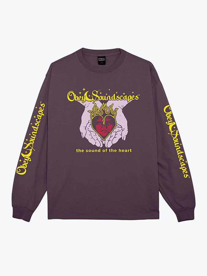 Obey Soundscapes Long Sleeve T-Shirt Holiday 2025 | DUSTY BLACK (DBA)