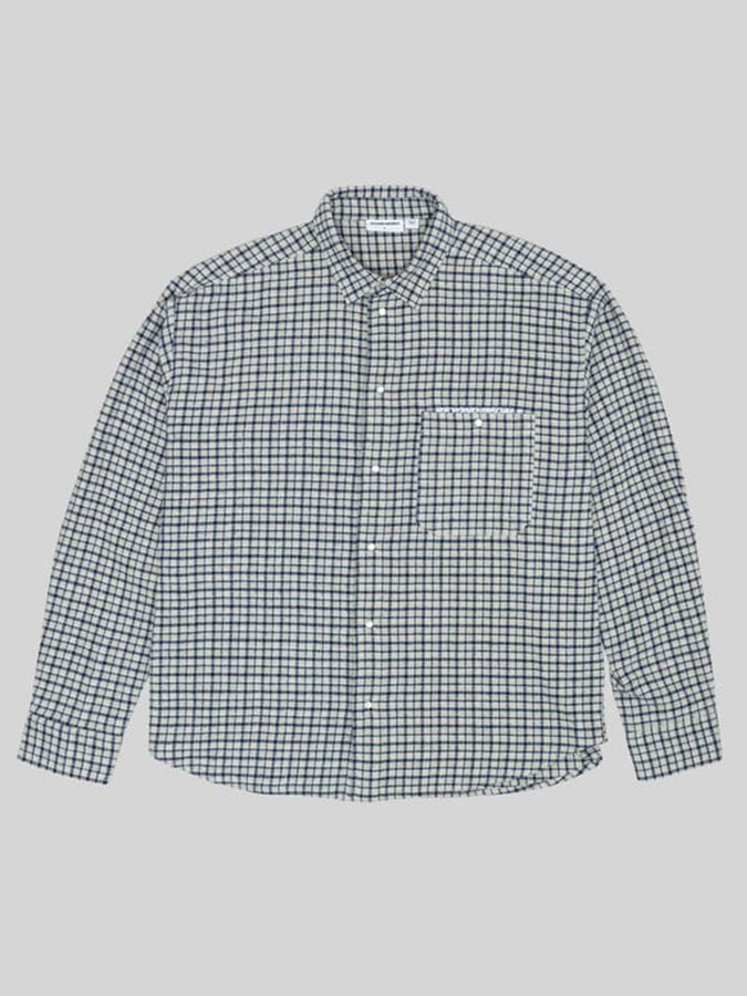 Beyond Medals Checkered Long Sleeve Buttondown Shirt Spring 2026 | BEIGE
