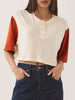 Brixton Carefree Organic Garment Dye Cropped Henley T-Shirt Fall 2026