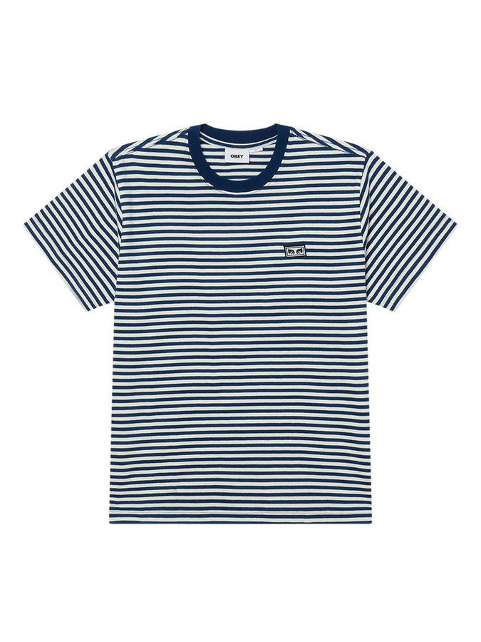 Obey Established Works Eyes Stripe T-Shirt Summer 2026 | NAVY PEONY MULTI (NPO)