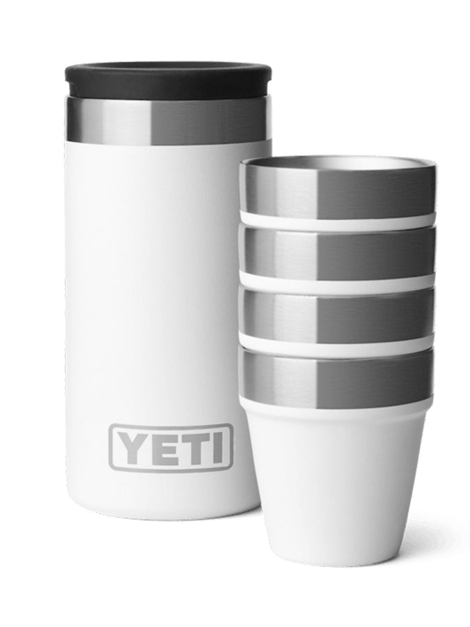 Yeti White Shot Glasses With Carrying Case | WHITE
