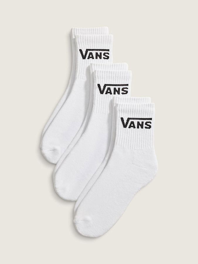Vans Classic Half 3 Pack Socks Fall 2026 | WHITE (WHT)
