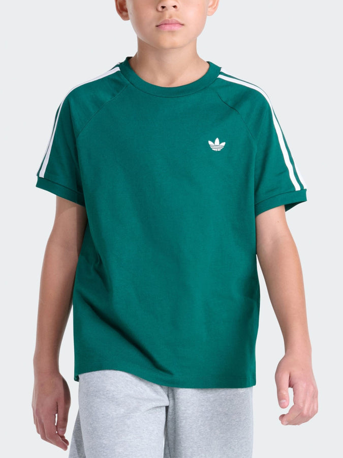 Adidas 3 Stripes Ringer Collegiate Green T-Shirt Fall 2026 | COLLEGIATE GREEN