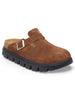 Birkenstock Boston Chunky Suede Dark Tea/Black Shoes Fall 2026