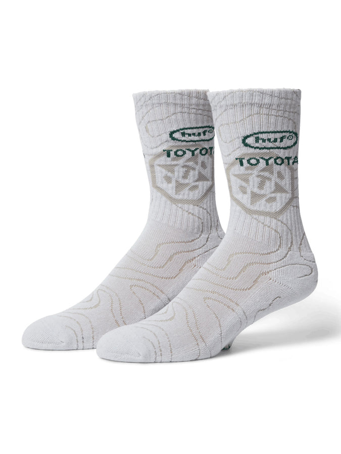 Huf x Toyota Topography Socks | WHITE