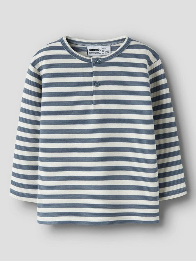 Name It Niles Long Sleeve Henley Fall 2026 | BLUE MIRAGE
