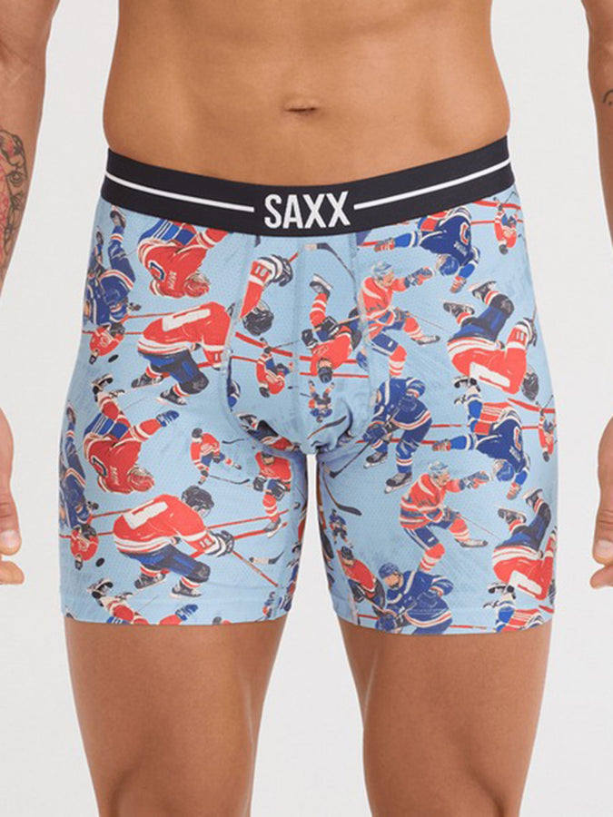 Saxx Volt Breathable Mesh Hockey Brawl Blue Boxer | HOCKEY BRAWL BLUE (HBB)