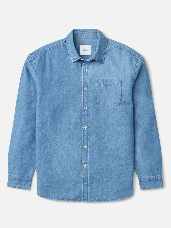 Katin Henry Denim Long Sleeve Buttondown Shirt Fall 2026 | MEDIUM INDIGO