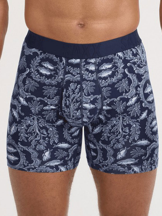 Saxx DropTemp Cooling Cotton Backsplash Dark Ink Boxer | BACKSPLASH DARK INK (BDN)