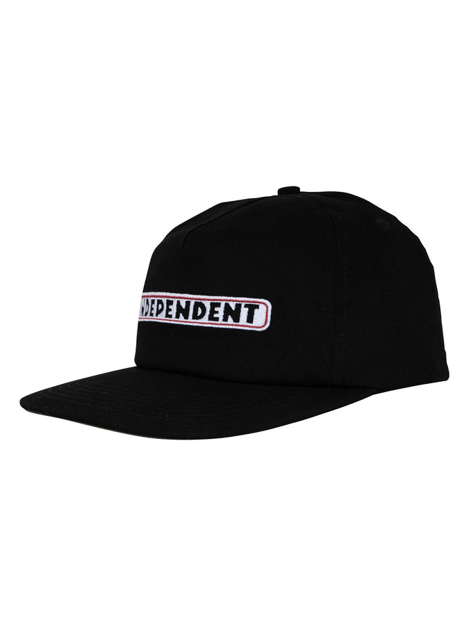 Independent Bar Logo Snapback Hat | BLACK