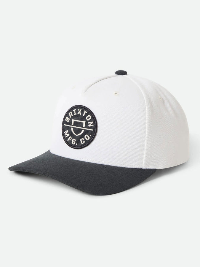 Brixton Crest Snapback Hat | BLACK/OFF WHITE