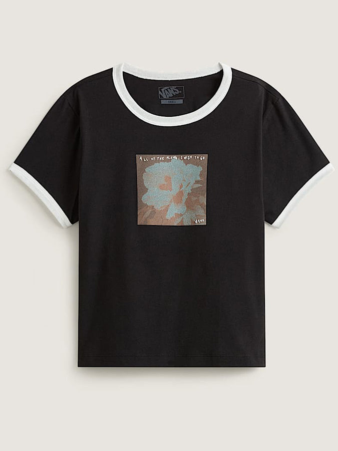 Vans Places I Wish To Go Ringer T-Shirt Fall 2026 | BLACK (BLK)