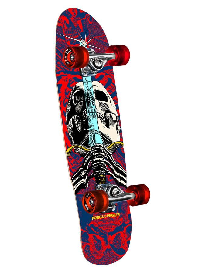 Powell Court Skull & Sword 8’’ Complete Cruiser | NAVY/RED