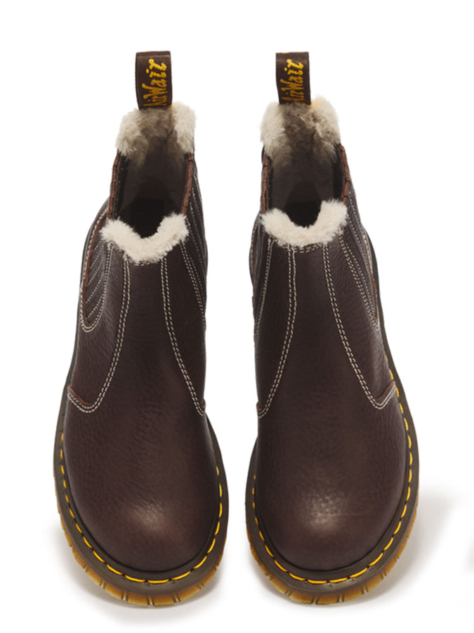 Dr. Martens 2976 Leonore II Faux Fur Lined Grizzly Dark Brown Boots Winter 2027 | DARK BROWN