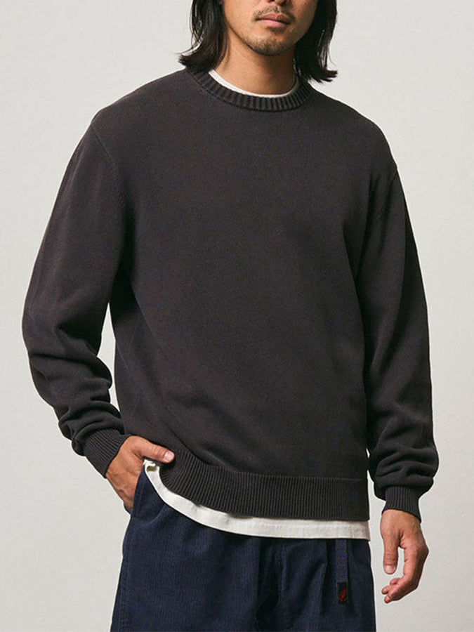 Gramicci Cotton Knit Crewneck Sweatshirt Fall 2026 | CHARCOAL