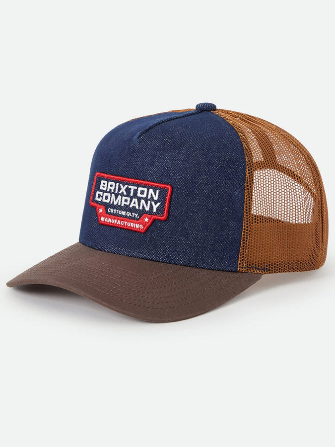 Brixton Reeves Trucker Hat | WASHED DENIM/CARAMEL