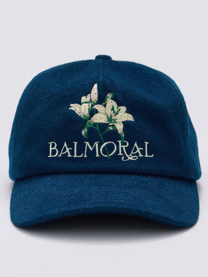Balmoral Lily Cashmere Snapback Hat | NAVY