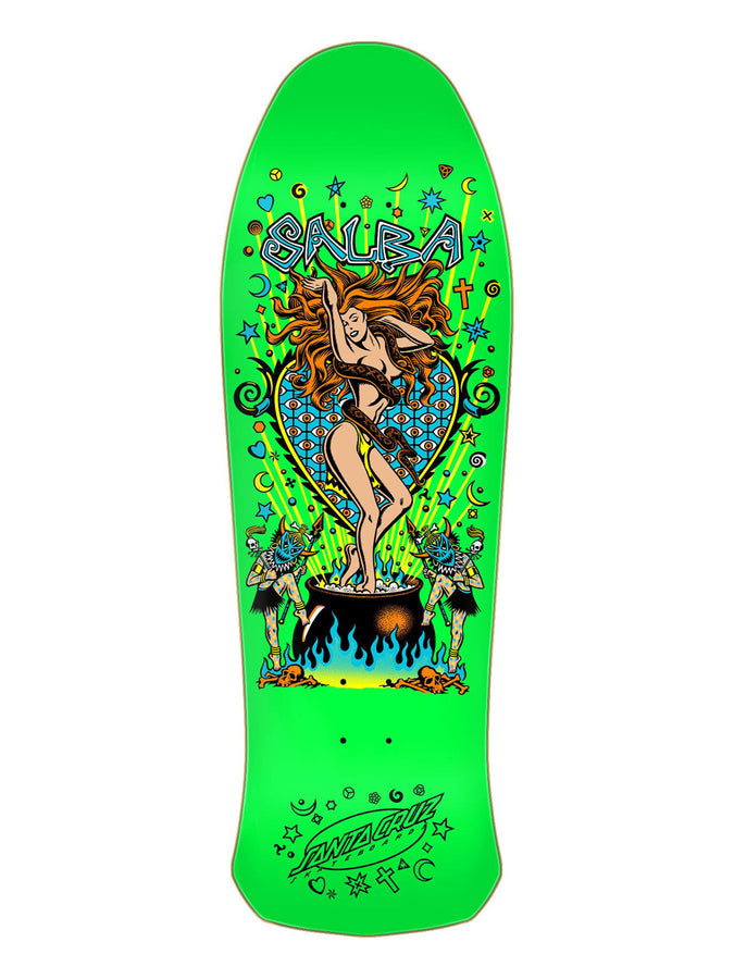 Santa Cruz Reissue Salba Witch Doctor Skateboard Deck | GREEN