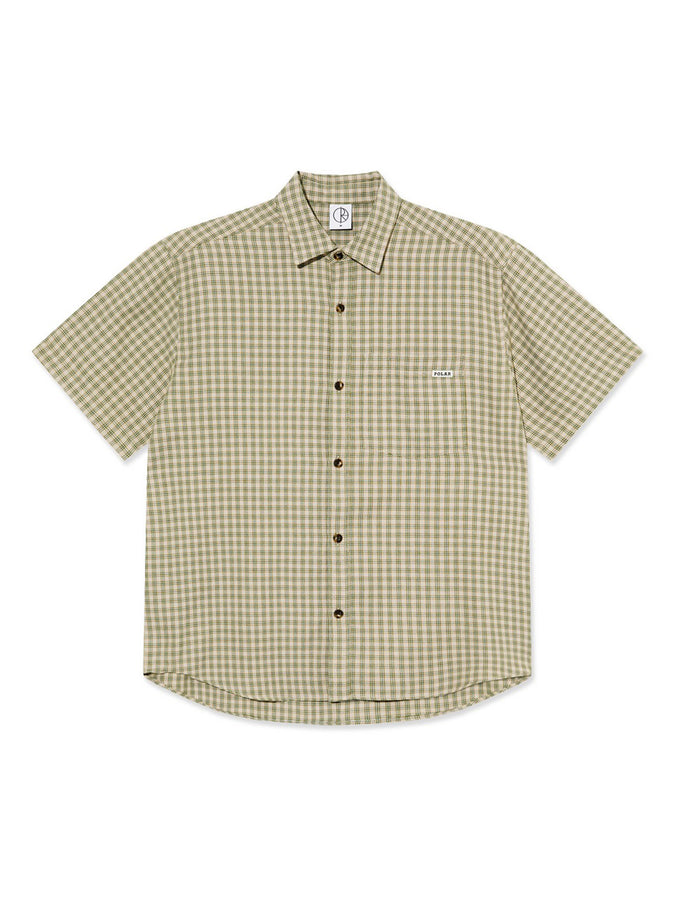 Polar Skate Co Mitchell Short Sleeve Buttondown Shirt Spring 2026 | BEIGE/GREEN