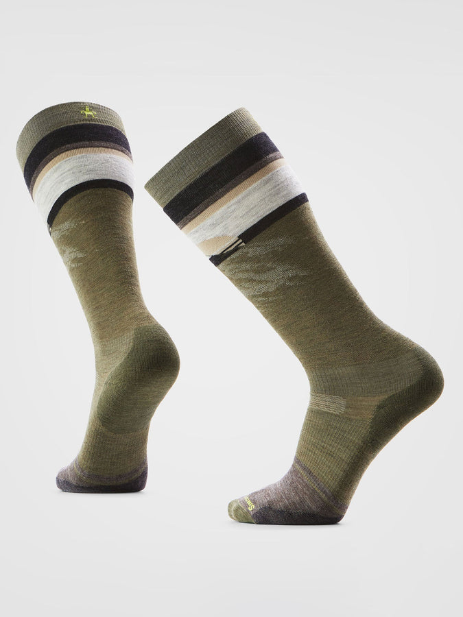 Smartwool Snow Targeted Cushion Mountain Sunrise Otc Socks | WINTER MOSS (K18)