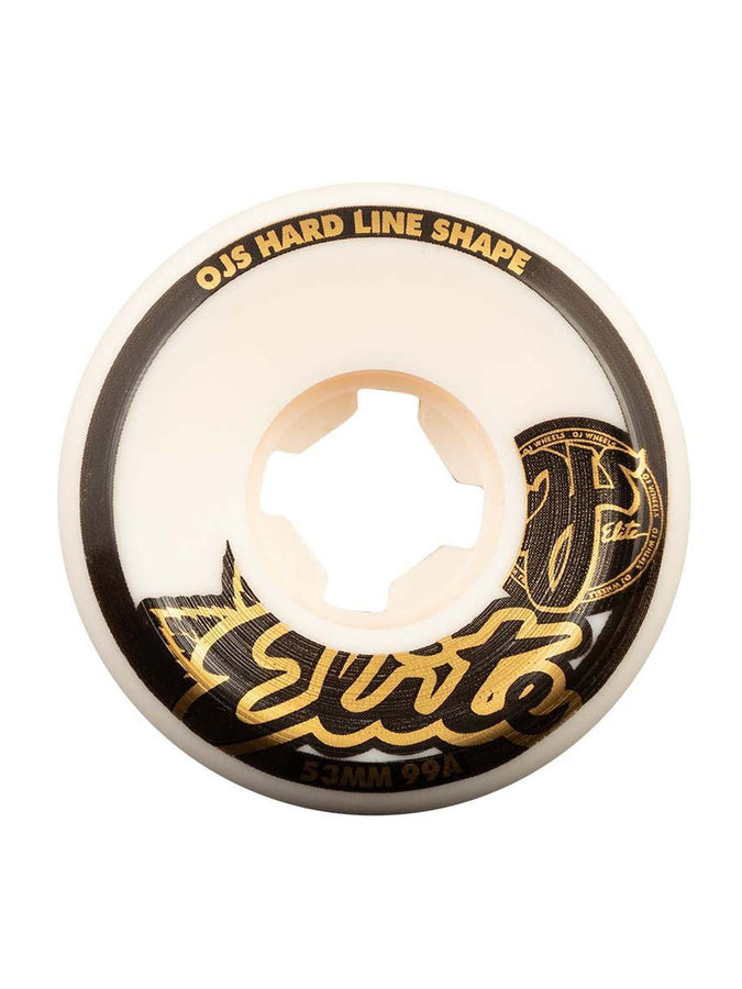 Oj's Elite Hardline 53mm Skateboard Wheels | WHITE