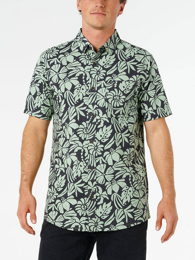 Rip Curl Sessions Short Sleeve Buttondown Shirt Summer 2026 | WASHED BLACK/FATIGUE (2845)