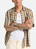Brixton Cru Linen Blend Plaid Short Sleeve Buttondown Shirt Summer 2026