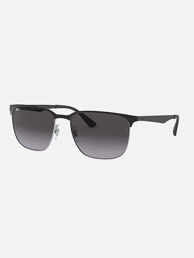 Ray-Ban Rb3569 Black On Silver/Grey Gradient Sunglasses | BLACK ON SILVER/GREY GRADIENT
