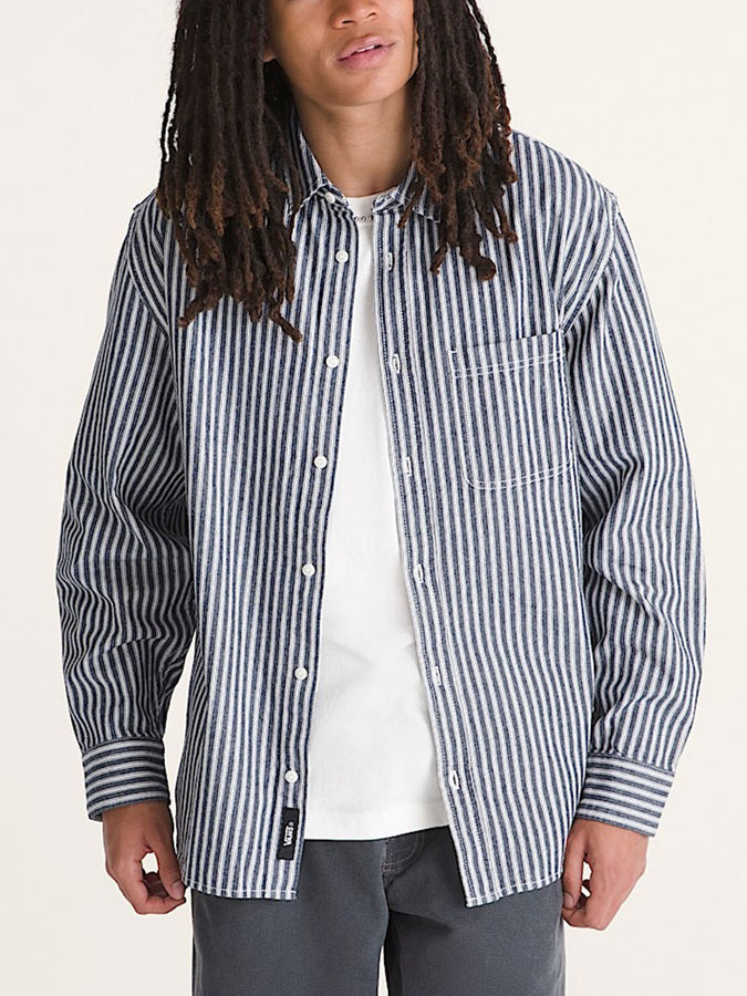 Vans Lawson Work Stripe Long Sleeve Buttondown Shirt Fall 2026 | PARISIAN NIGHT (JDU)