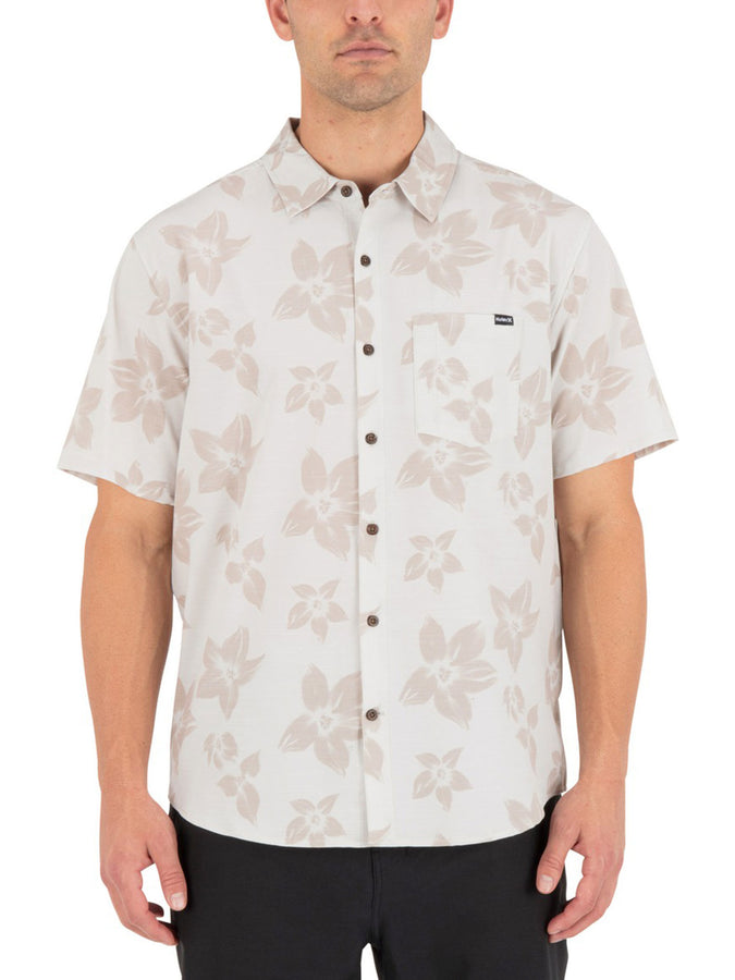 Hurley One And Only Newport Stretch Short Sleeve Buttondown Shirt Spring 2026 | BONE (073)