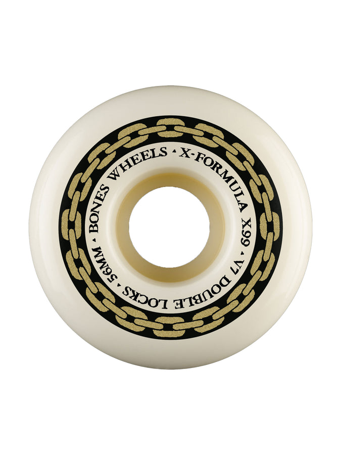 Bones X-Formula V7 Double Lock 99A Skateboard Wheels | NATURAL