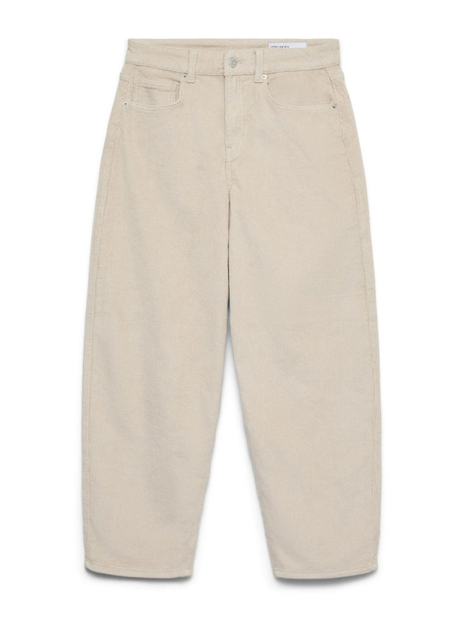 Vero Moda Billie Hr Barrel Ankle Cord Pants Fall 2026 | OATMEAL