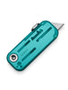 The James Brand Palmer Transparent Turquoise Utility Knife