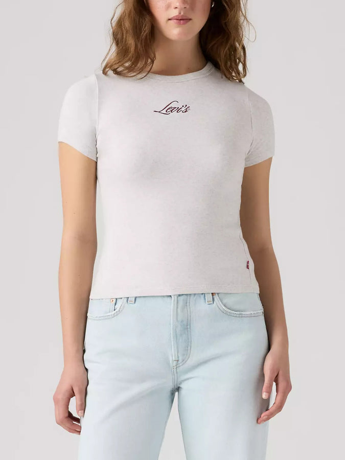 Gr Hayes Ssnnl Script T3 Emb Orbit Heather Grey T-Shirt Fall 2026 | ORBIT HEATHER GRAY (0010)