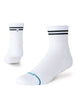 Stance Golf Lined Up Mid Quarter White Socks