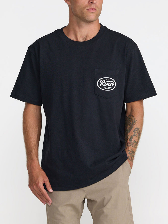 Rvca Standard Script Pocket T-Shirt Fall 2026 | BLACK (BLK)