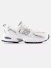 New Balance 530 White/Natural Indigo/Silver Metallic Shoes Fall 2026
