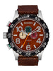 Nixon 51-30 Chrono Leather Silver/Rosewood/Chocolate Watch